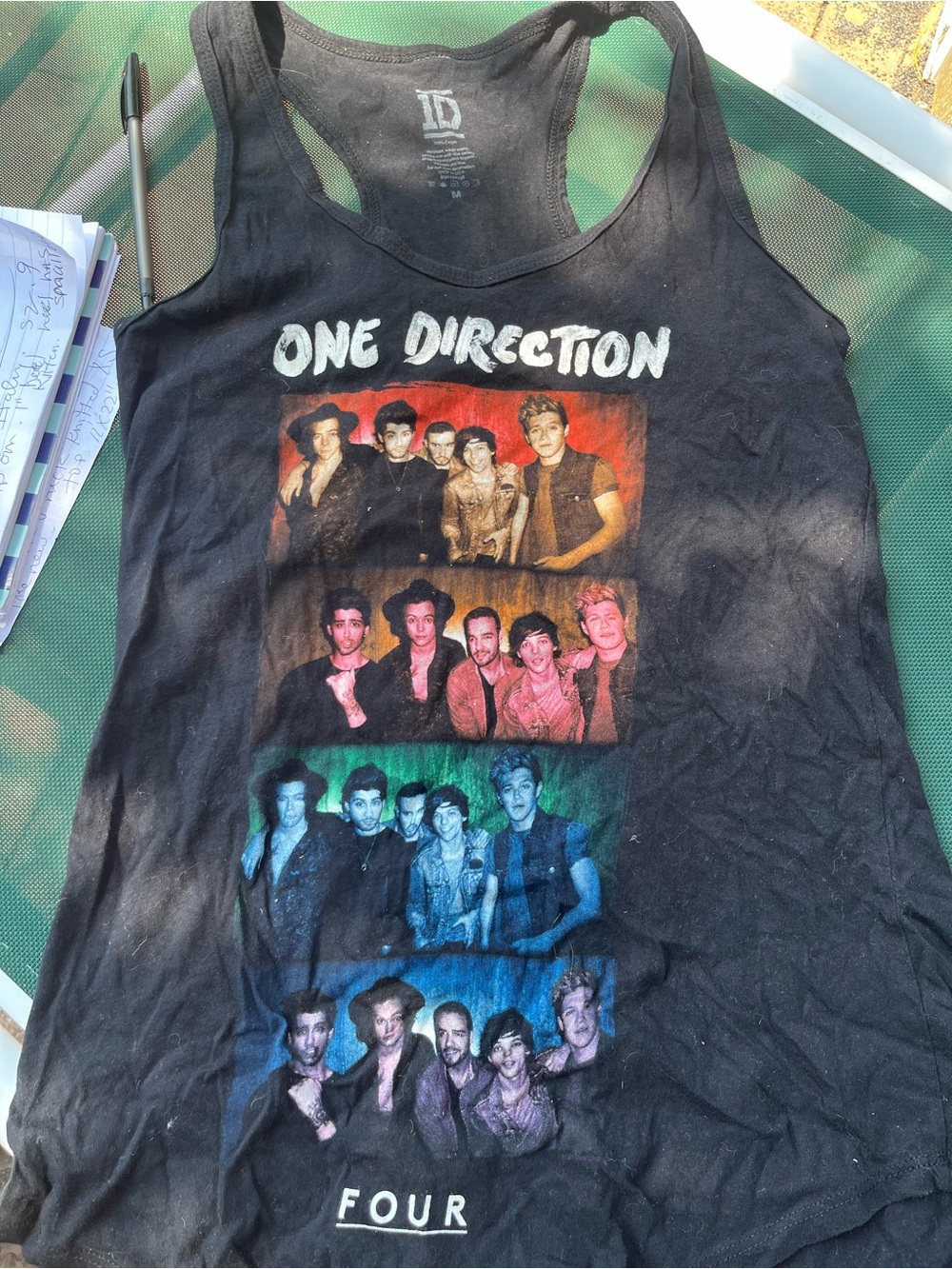 One Direction 'Four' Black Graphic Tank Top sz med